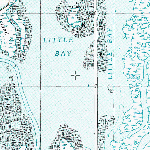 Topographic Map of Little Bay, NJ