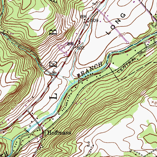 Topographic Map of Little Brook, NJ