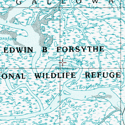 Topographic Map of Little Crooked Thorofare, NJ