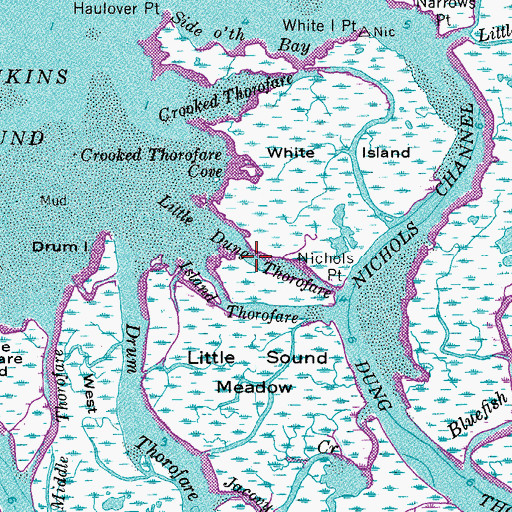 Topographic Map of Little Dung Thorofare, NJ