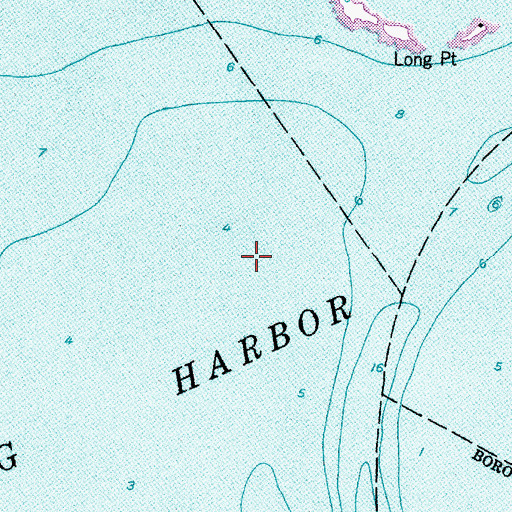 Topographic Map of Little Egg Harbor, NJ