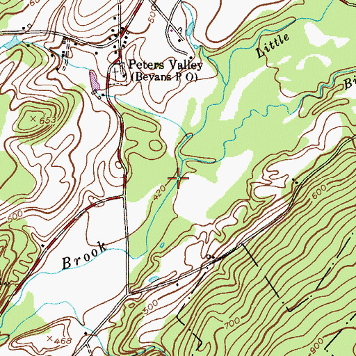 Topographic Map of Little Flat Brook, NJ