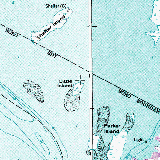 Topographic Map of Little Island, NJ