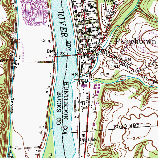 Topographic Map of Little Nishisakawick Creek, NJ