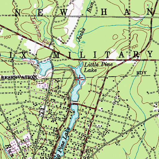 Topographic Map of Little Pine Lake, NJ