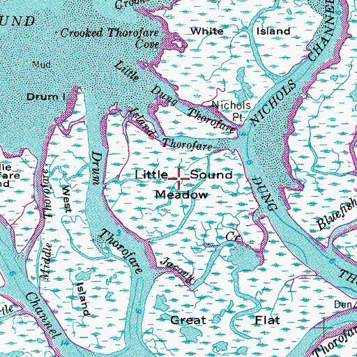 Topographic Map of Little Sound Meadow, NJ
