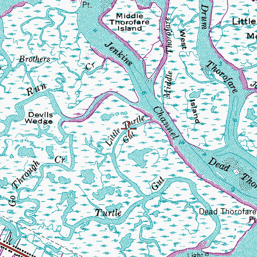 Topographic Map of Little Turtle Gut, NJ