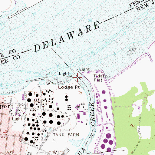 Topographic Map of Lodge Point, NJ