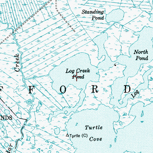 Topographic Map of Log Creek Pond, NJ