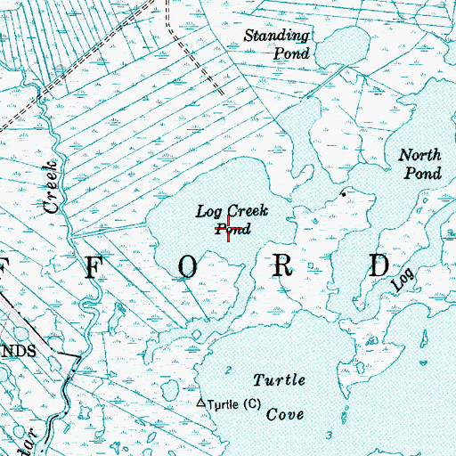Topographic Map of Log Creek Pond, NJ