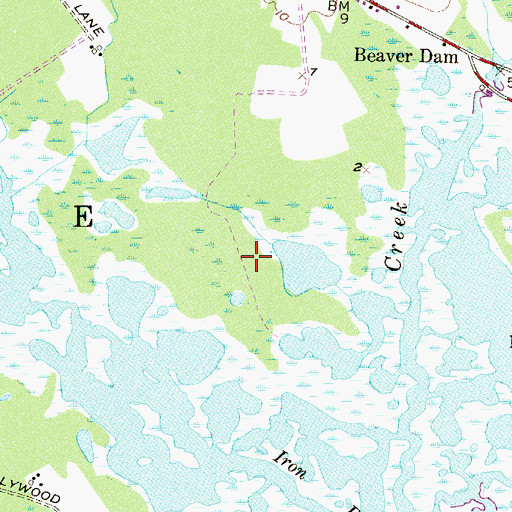 Topographic Map of Lone Tree Creek, NJ