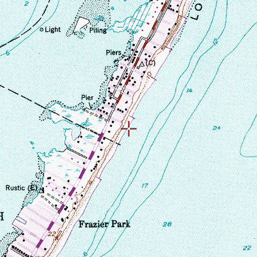 Topographic Map of Long Beach, NJ