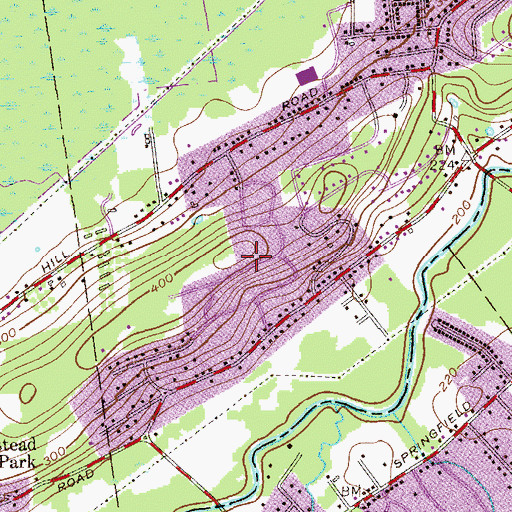 Topographic Map of Long Hill, NJ