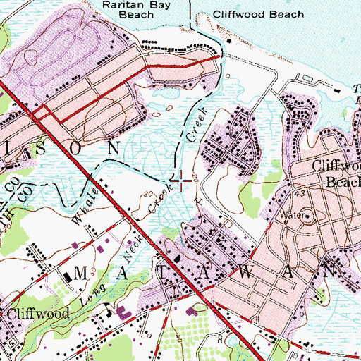 Topographic Map of Long Neck Creek, NJ