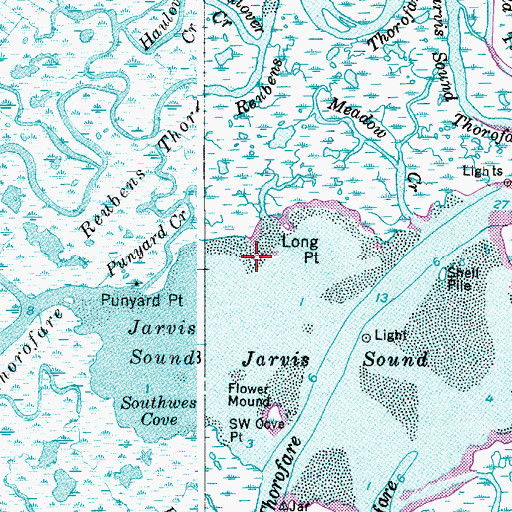 Topographic Map of Long Point, NJ