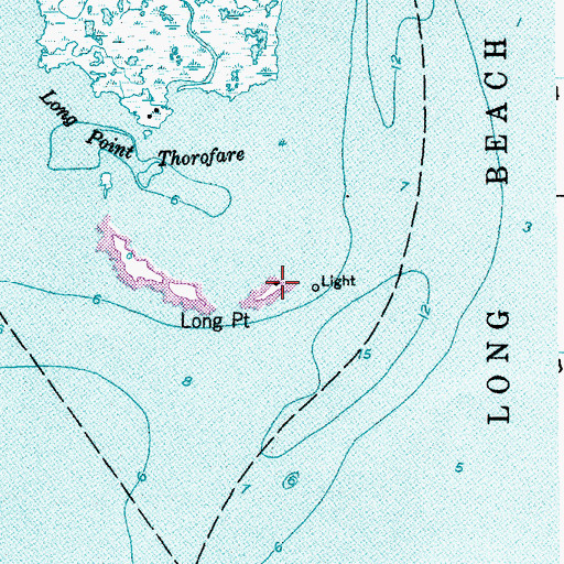 Topographic Map of Long Point, NJ