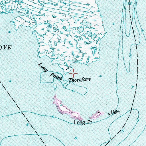 Topographic Map of Long Point Thorofare, NJ