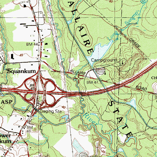 Topographic Map of Long Swamp Brook, NJ