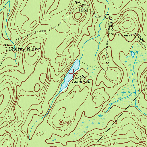 Topographic Map of Lake Lookout, NJ