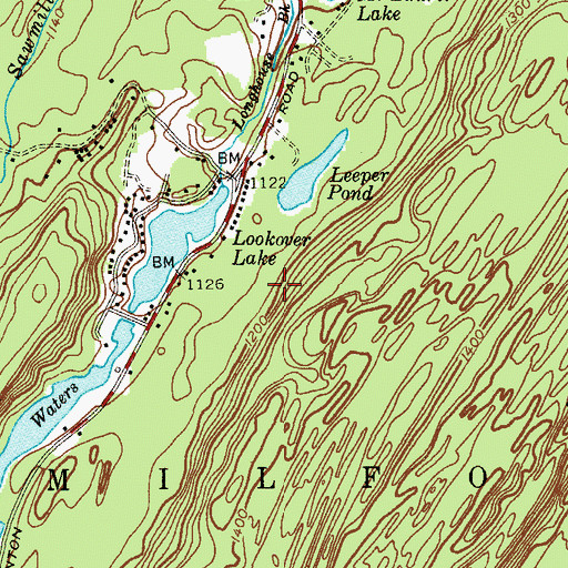 Topographic Map of Lookover Lake, NJ