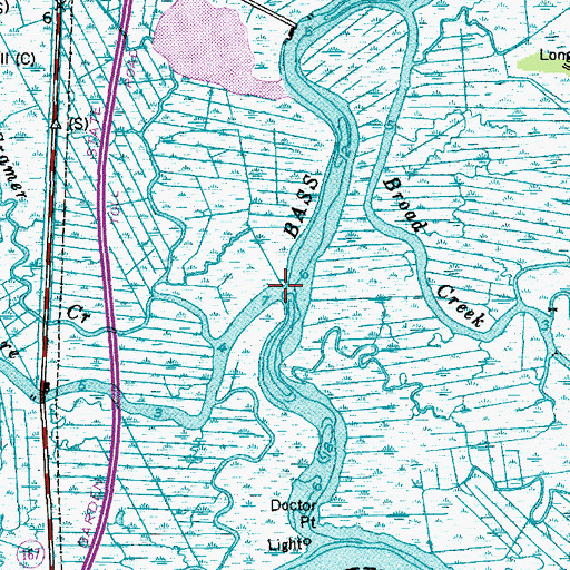 Topographic Map of Loveland Thorofare, NJ