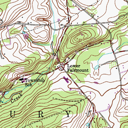 Topographic Map of Lower Fairmount, NJ