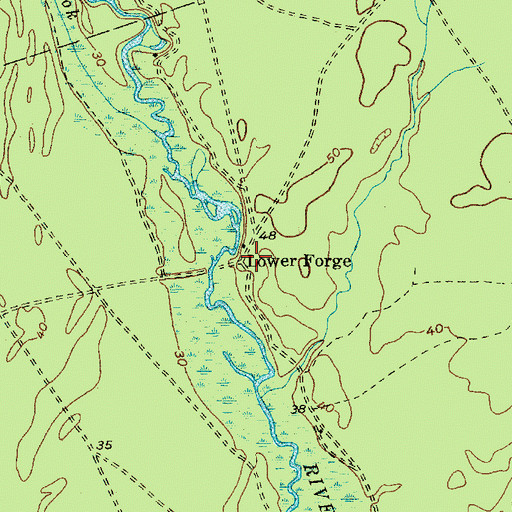 Topographic Map of Lower Forge, NJ