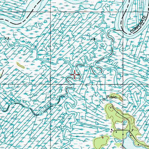 Topographic Map of Ludlam Creek, NJ