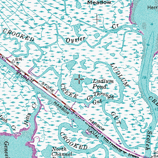 Topographic Map of Ludlum Pond, NJ