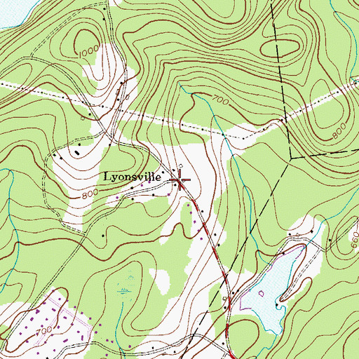 Topographic Map of Lyonsville, NJ