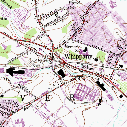 Topographic Map of Malapardis Brook, NJ