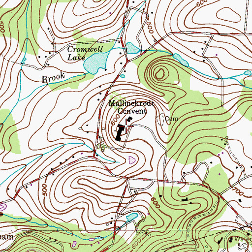 Topographic Map of Mallinckrodt Convent, NJ