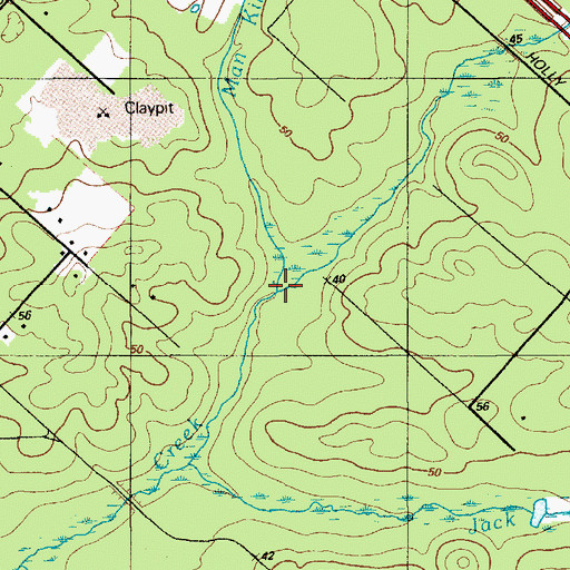 Topographic Map of Man Killer Branch, NJ