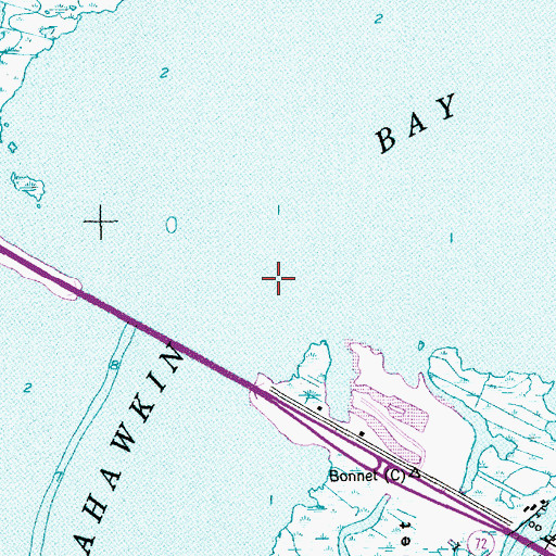 Topographic Map of Manahawkin Bay, NJ