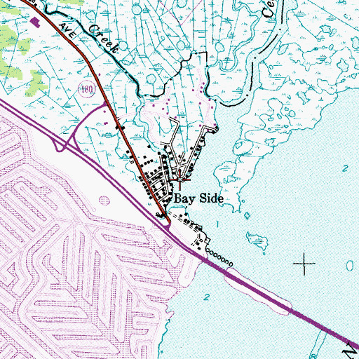 Topographic Map of Manahawkin Creek, NJ