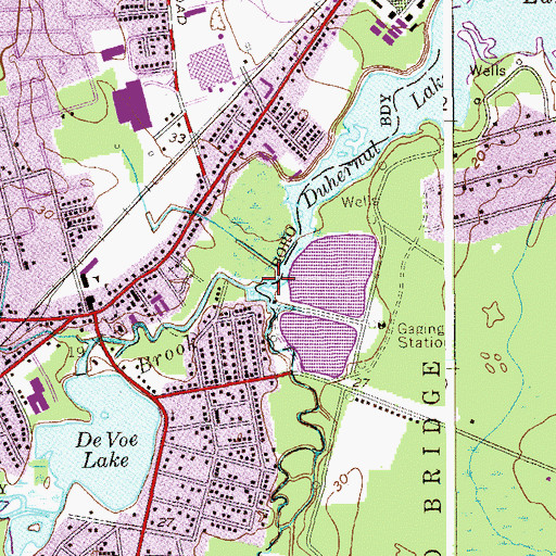 Topographic Map of Manalapan Brook, NJ