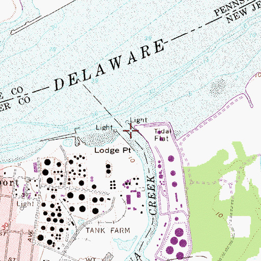 Topographic Map of Mantua Creek, NJ