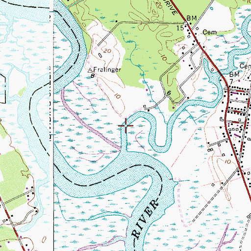 Topographic Map of Manumuskin River, NJ