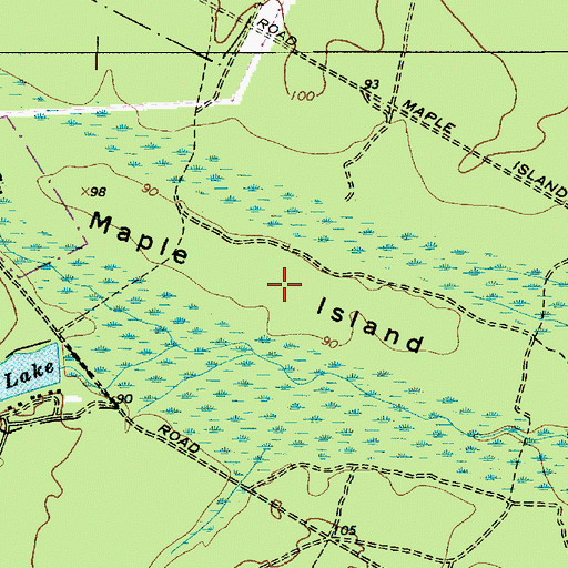 Topographic Map of Maple Island, NJ