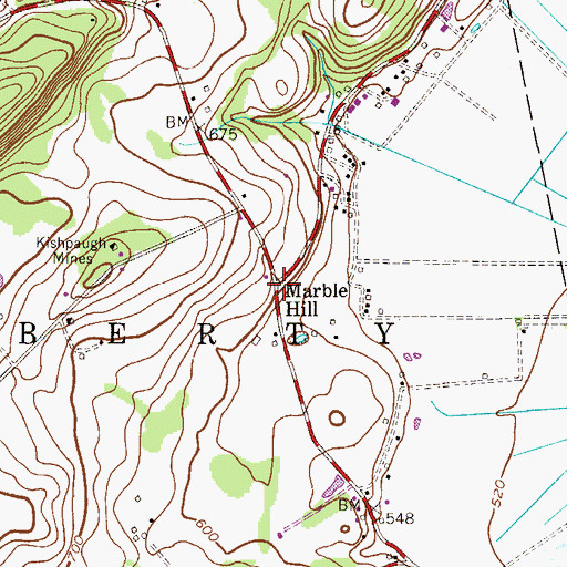 Topographic Map of Marble Hill, NJ