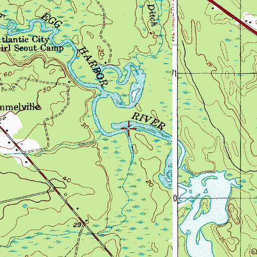 Topographic Map of Mare Run, NJ