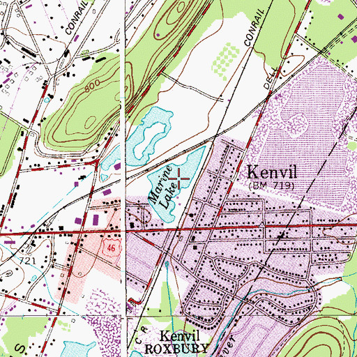 Topographic Map of Marine Lake, NJ