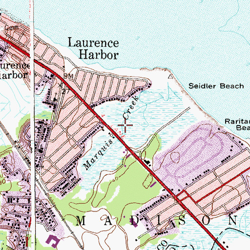 Topographic Map of Marquis Creek, NJ