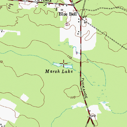 Topographic Map of Marsh Lake, NJ