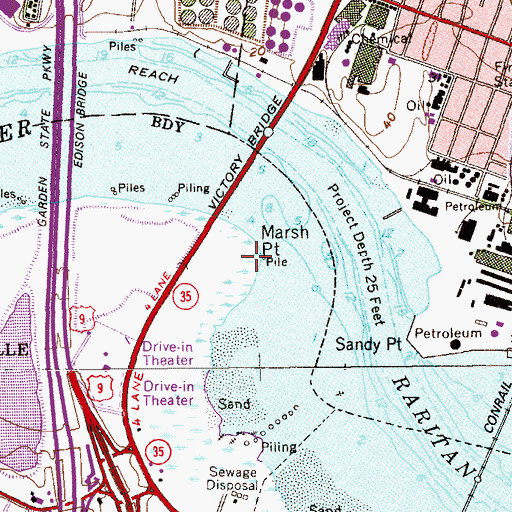 Topographic Map of Marsh Point, NJ