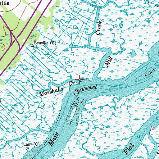 Topographic Map of Marshalls Creek, NJ