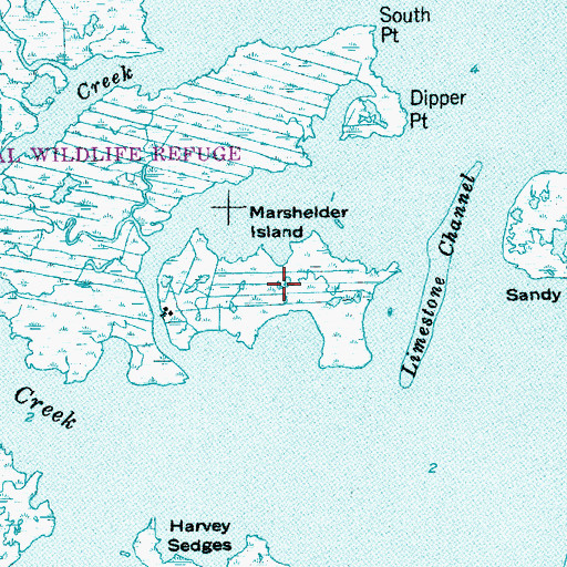 Topographic Map of Marshelder Island, NJ