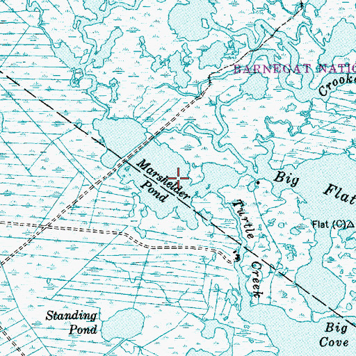 Topographic Map of Marshelder Pond, NJ