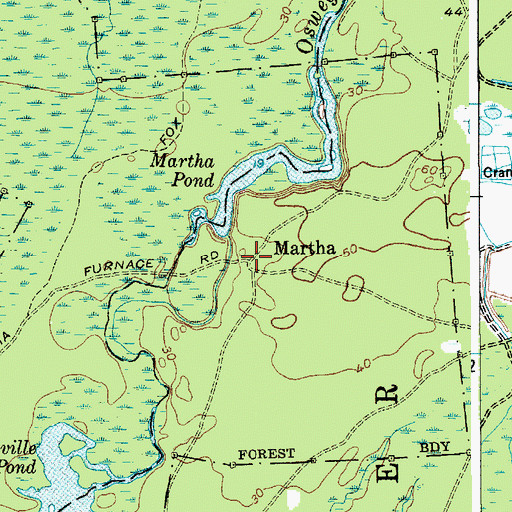 Topographic Map of Martha, NJ