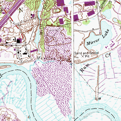 Topographic Map of Martins Creek, NJ
